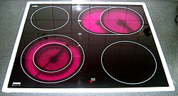 A high strength glass-ceramic cooktop with negligible thermal expansion.
