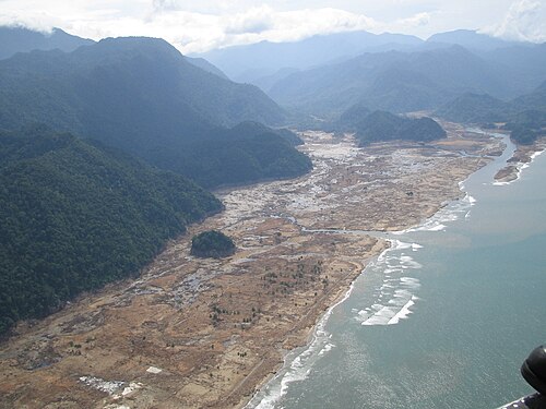 Tsunami aftermath in Aceh, Indonesia, December 2004