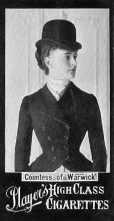Daisy Greville featured on a Player's card, c. 1890