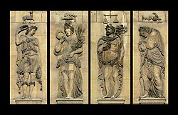 Jean Goujon, The Four Seasons, reliefs on the Hôtel Carnavalet, Paris, c. 1550s.