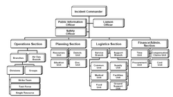 ICS basic organization chart (ICS-100 level depicted)
