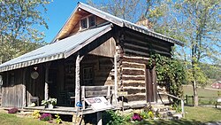 Birthplace log cabin of A.P. Carter at the Carter Fold at Maces Springs, Virginia near Hiltons, Virginia.