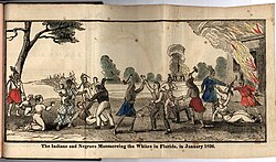 Fictional massacres depicted in An Authentic Narrative of the Seminole War.[124]