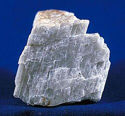 Plagioclase displaying cleavage (unknown scale)