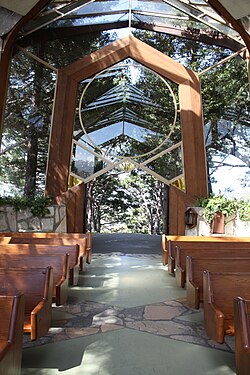 Interior of the Wayfarers Chapel