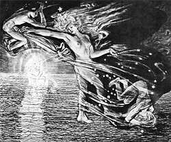 Stanisław Wyspiański: Phosphoros, Eos, Helios, Hesperos. Pencil drawing, The National Museum in Warsaw, 1897