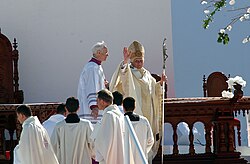 Benedict at the canonization of the Brazilian friar Frei Galvão, 2007