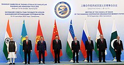Prime Minister Shehbaz Sharif at the 2022 Shanghai Cooperation Organisation summit[294]