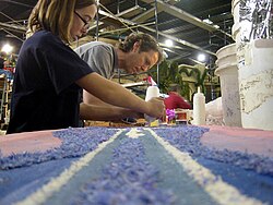 Volunteers working on the 2007 Star Wars floats