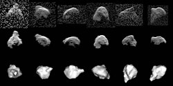 Radar images and computer model of asteroid 1999 JM8