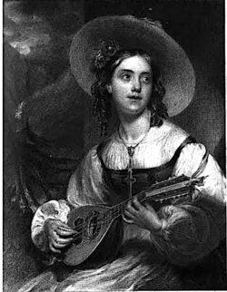 Letitia Landon as The Minstrel of Chamouni, by Pickersgill, 1829–30