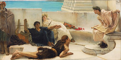 A Reading from Homer (1885) by Lawrence Alma-Tadema