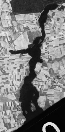 Lednickie Lake (Poland) seen by the American reconnaissance satellite CORONA 98, 1965