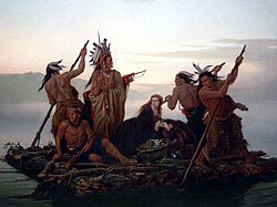 Abduction of Boone's Daughter, painting by Karl Ferdinand Wimar, 1855, Amon Carter Museum of American Art