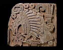Toltec carving representing the Aztec Eagle, found in Veracruz, 10th–13th century. Metropolitan Museum of Art.[12]