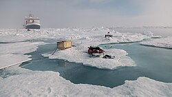 Meltwater transfer from sea ice surface melt ponds to the ocean during MOSAiC Expedition