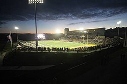 UAlbany played in front of a sold-out crowd of over 11,000 in its inaugural game at Bob Ford Field on September 14, 2013