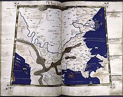 Dacia map cf. Ptolemy (2nd century AD)