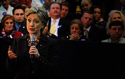 Clinton campaigns in Lorain, Ohio.