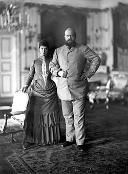 Empress Maria Feodorovna and her husband Tsar Alexander III in Denmark in 1893