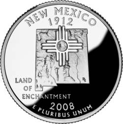 New Mexico state quarter, circulated in April 2008
