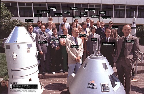 Most of the Apollo astronauts gathered at the Johnson Space Center in Houston in 1978