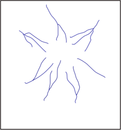 Radial drainage pattern