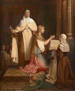 Une prise de voile ("Taking the Veil") by Adolphe Roger [fr] (1829).