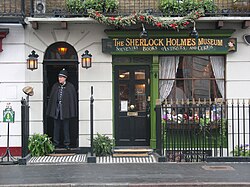 Sherlock Holmes Museum in Baker Street, bearing the number 221B