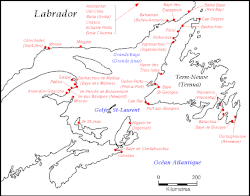 Basque settlements and sites dating from the 16th and 17th centuries