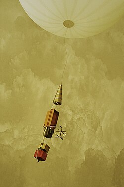 Artist's impression of the Vega probe on Venus