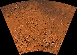 Image of the Eridania Quadrangle (MC-29). The region mainly includes heavily cratered highlands. The west-central part includes Kepler Crater.