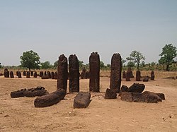 Senegambian stone circles (megaliths) run from Senegal through The Gambia. They are described by UNESCO as "the largest concentration of stone circles seen anywhere in the world".