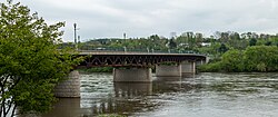 The Court Street Bridge crosses the Susquehanna