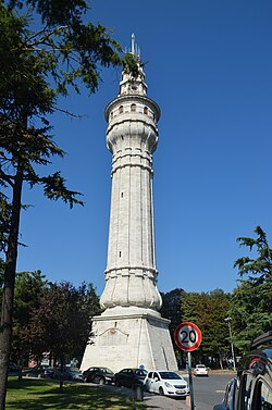 Beyazıt Tower, an 85-meter-tall (279 ft) fire lookout tower at Beyazıt Square in Istanbul