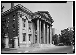 An HABS photograph of the First Bank of the United States in Philadelphia