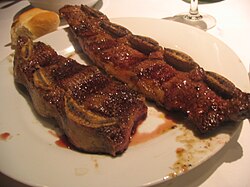 Asado de tira, flanken-cut short ribs.