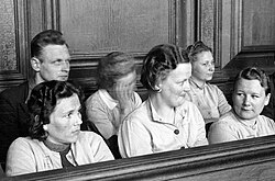 Row 1, left to right: Becker, Steinhoff, Klaff; Row 2: Beilhardt, Barkmann (April/May 1946)
