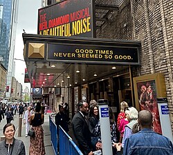 A Beautiful Noise, the Neil Diamond musical, opened at the Broadhurst Theater on Broadway in December 2022.