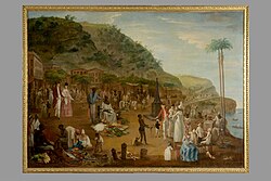 Saint-Pierre market scene (early 19th century depiction)