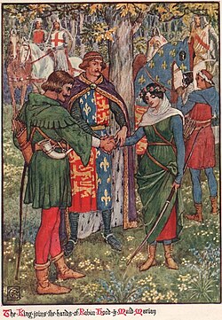 Robin Hood and Maid Marian with Richard I of England