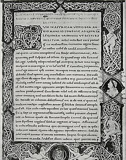 Works of Macrobius, ca. 1470 is one of the books burned by the Germans during the Planned destruction of Warsaw.[189]