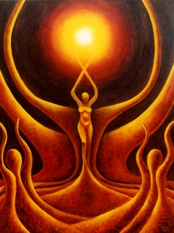 The Golden Bough, by Jeroen van Valkenburg, illustrates the artist's idea of reincarnation