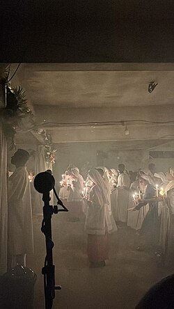 Easter Fire celebration to mark the resurrection of Jesus and the victory of light over darkness in Cameroon