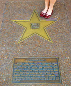 Chuck Berry's star in the St. Louis Walk of Fame