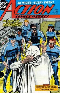 Action Comics Weekly #629 (Dec. 6, 1988), featuring the Secret Six; cover art by Rockwell.