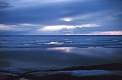 Melting ice in the Beaufort Sea