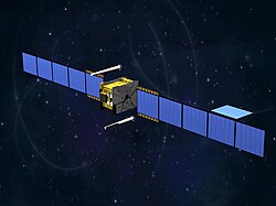 An artist's impression of a Skynet 5 satellite