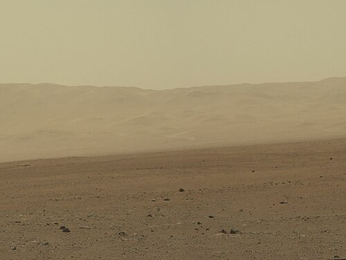 Curiosity rover view from Bradbury Landing (August 9, 2012)[25]