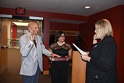 Dayton Mayor Nan Whaley Administers Oath of Office to Ohio NAACP President Tom Roberts